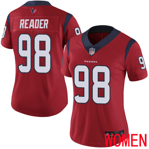 Houston Texans Limited Red Women D J  Reader Alternate Jersey NFL Football #98 Vapor Untouchable->women nfl jersey->Women Jersey